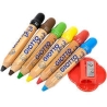 Giotto 6 crayons + taille crayon