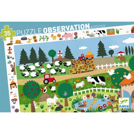 Puzzle observation La ferme 35 pièces