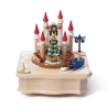 Boîte à musique en bois -  Château de Noël
