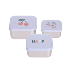 Lot de 3 boites à goûter - Happy Fruit Cerise