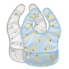 Pack de 2 bavoirs plastifiés avec poche - Happy fruits Citron