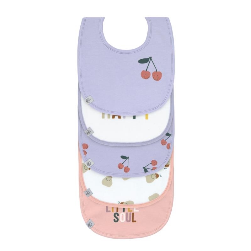 Pack de 5 bavoirs - Happy Fruits Cerise