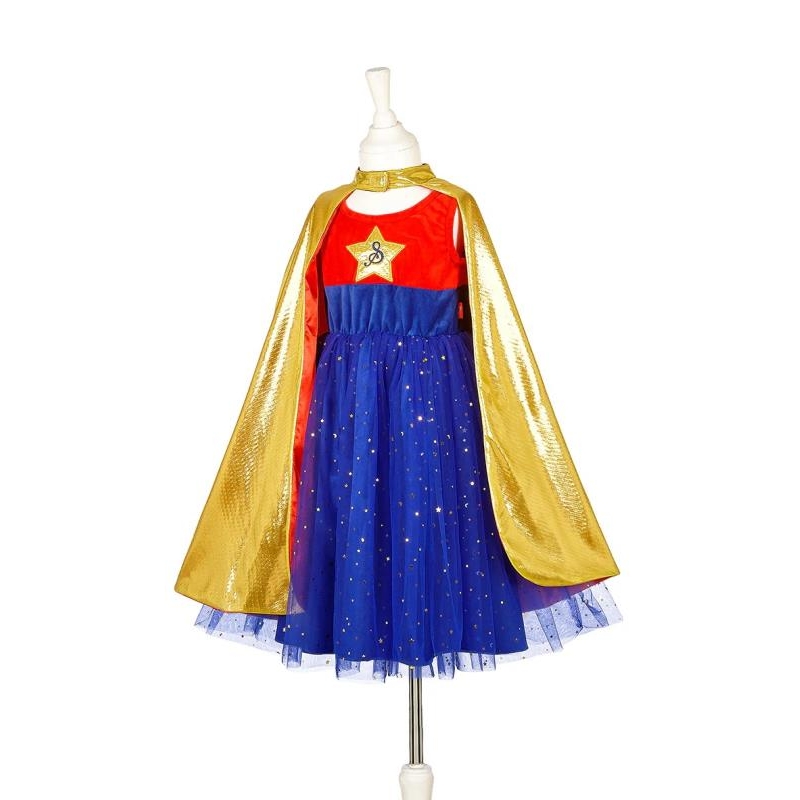 Déguisement - Robe et cape Super Girl 5/7 ans