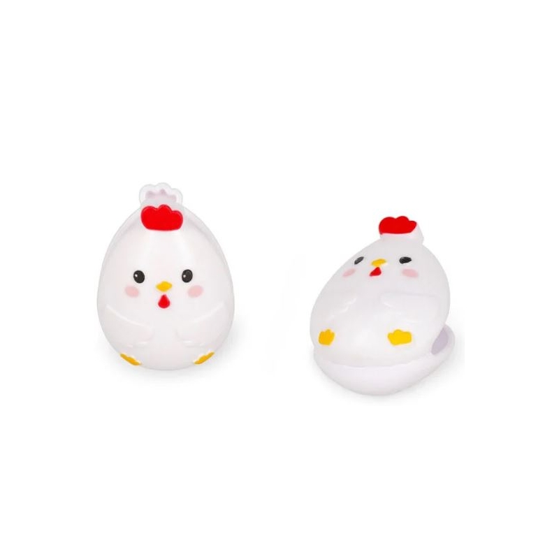 Set de 4 clips de fermeture pour sachets - Poule