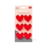 Set de 4 clips de fermeture pour sachets - Coeur