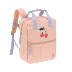 Little Gang - Mini sac à dos carré Cerise pêche