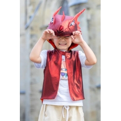 Déguisement - Cape tunique dragon rouge 3/4  ans