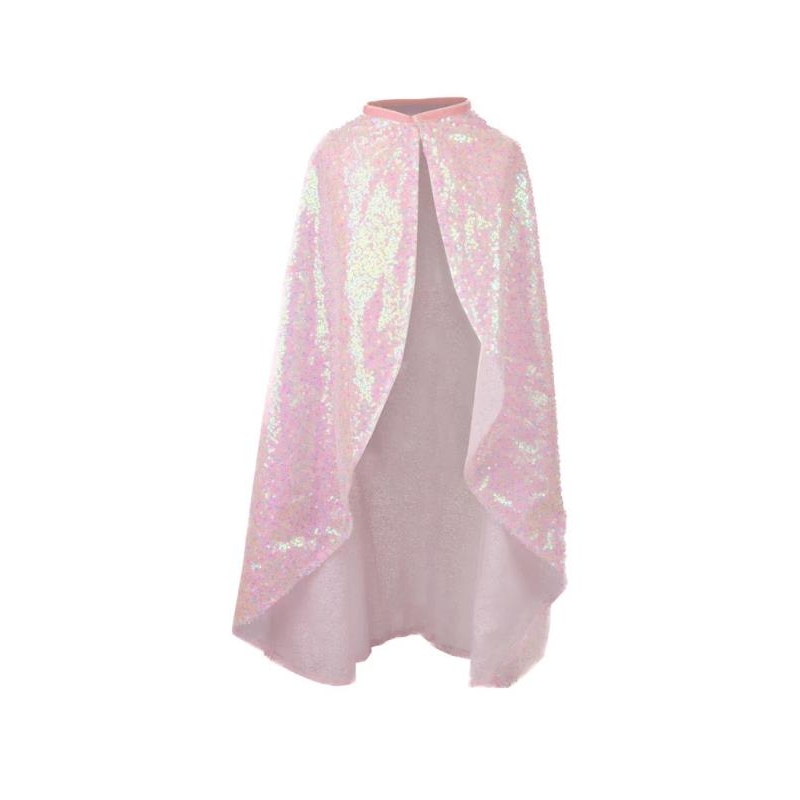 Déguisement - Cape virevoltante à sequins rose 4/6 ans