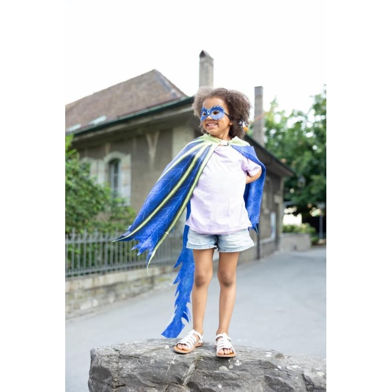 Déguisement - Cape en tissu Dragon bleu