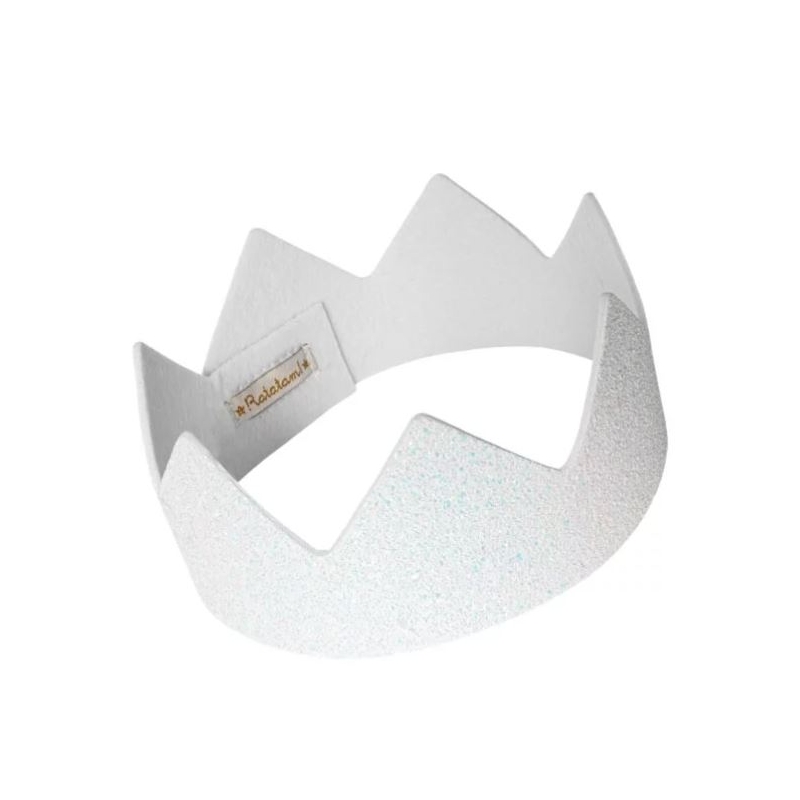 Ratatam -  Couronne blanche à paillettes