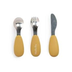 Set de couverts en silicone - Trois petits lapins