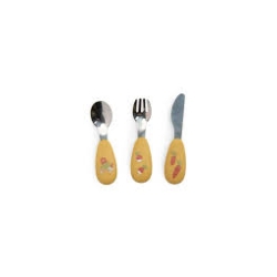 Set de couverts en silicone - Trois petits lapins
