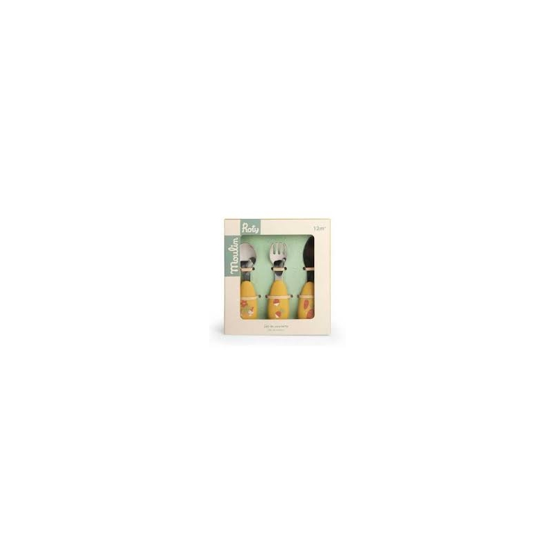 Set de couverts en silicone - Trois petits lapins