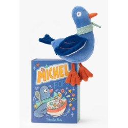 Puce et Pilou - Poupée hochet pigeon Michel