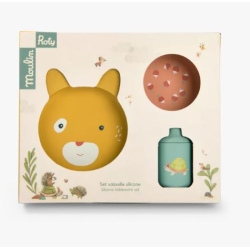 Set de vaisselle en silicone - Trois petits lapins