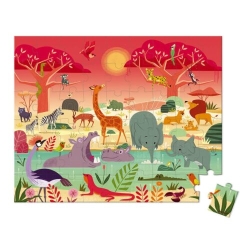 Puzzle 54 pièces - La réserve animalière