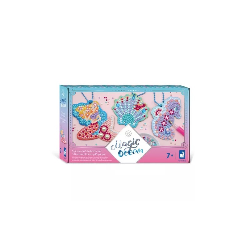 Peinture diamant - Porte-clés sirène