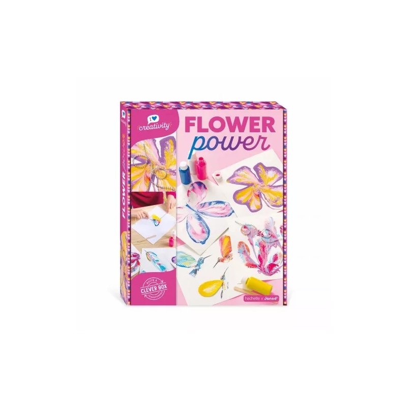 Flower power - Peinture à la ficelle