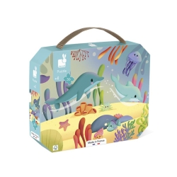 Puzzle frise 36 pièces - Les animaux marins