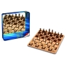 Coffret échecs et dames dans boite métal