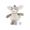 Mini peluche musicale Ane rose clair