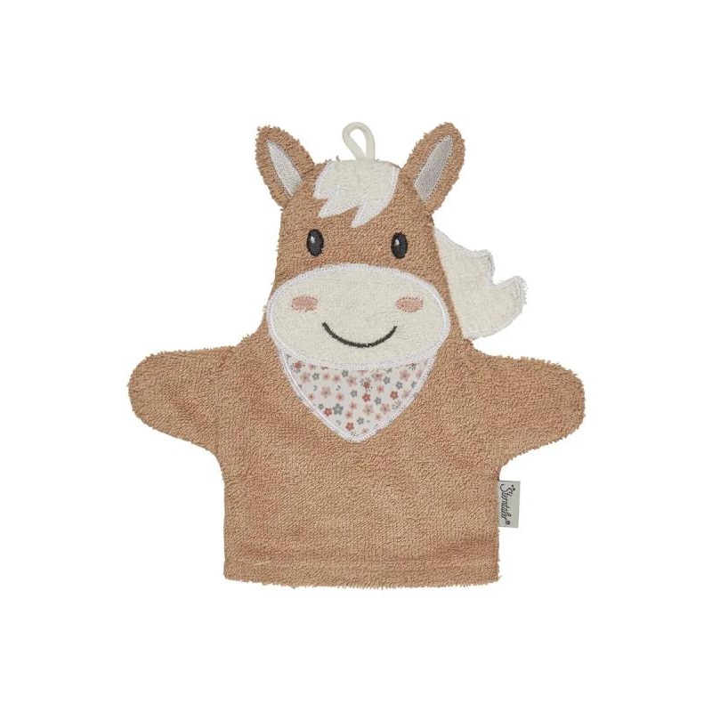 Gant de toilette marionnette cheval