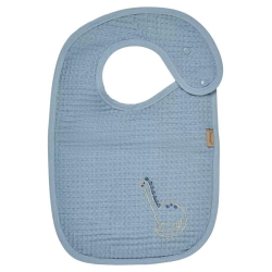 Bavoir imperméable Dino bleu
