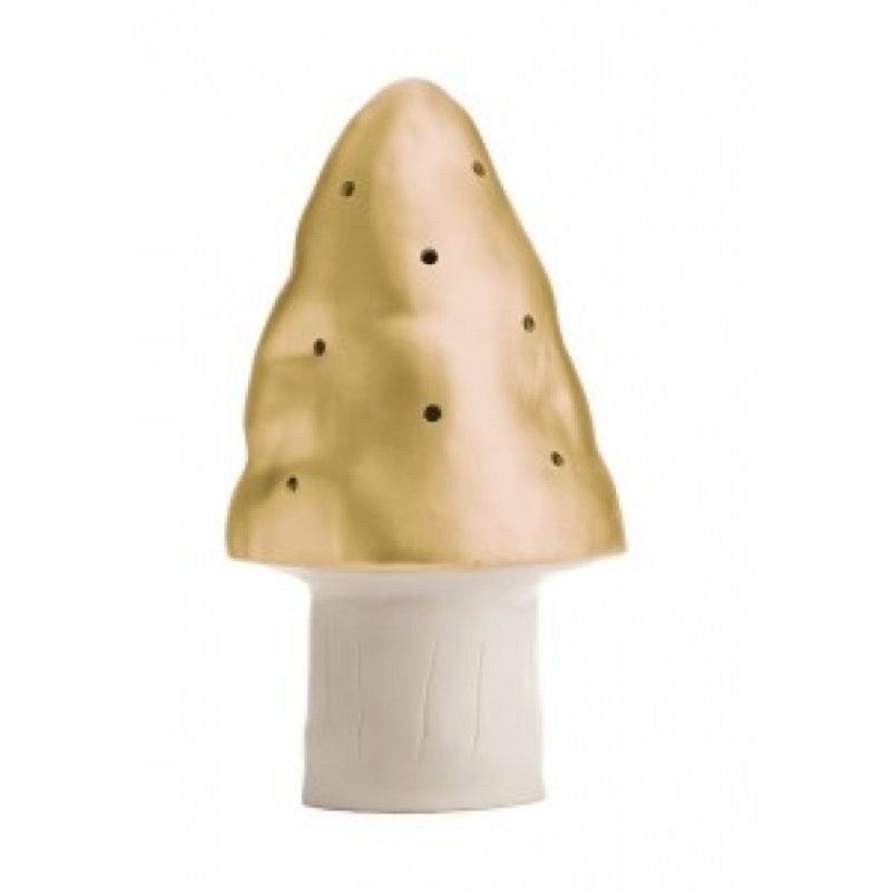 Petite lampe champignon dorée