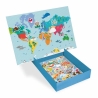 Jeu magnétique mappemonde