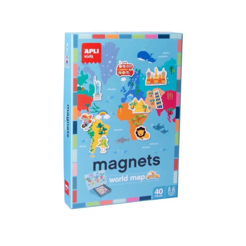Jeu magnétique mappemonde