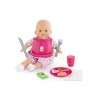 Grand coffret repas pour poupon 36/42cm rose