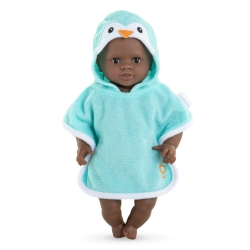 Vêtement cape de bain pingouin bb 30 cm