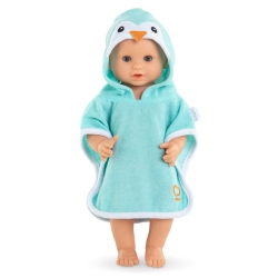 Vêtement cape de bain pingouin bb 36 cm