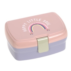 Boite à tartines - Arc en ciel Rose