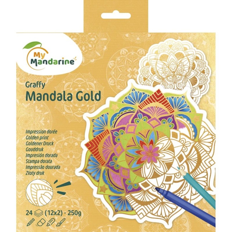 Graffy mandala - Gold