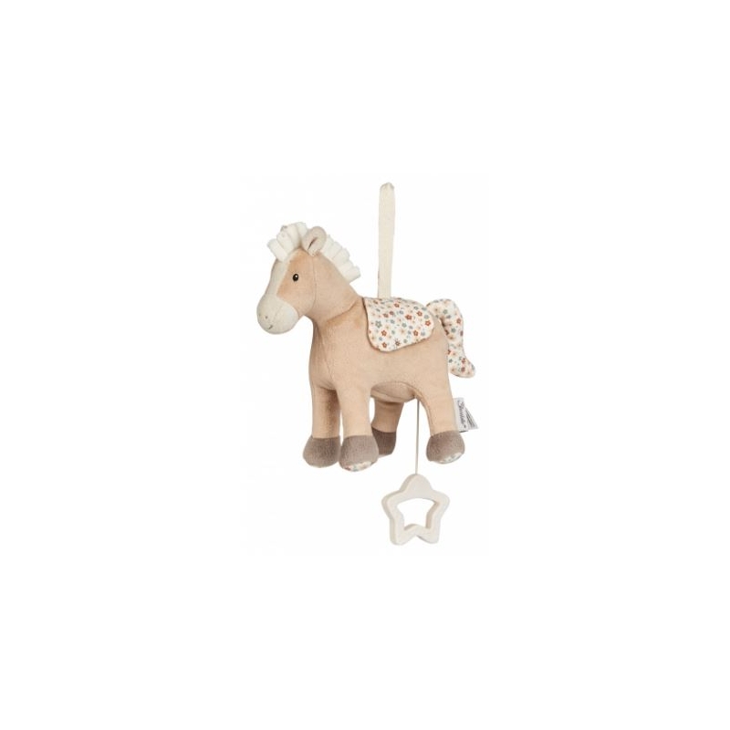 Mini peluche musicale -  Cheval beige