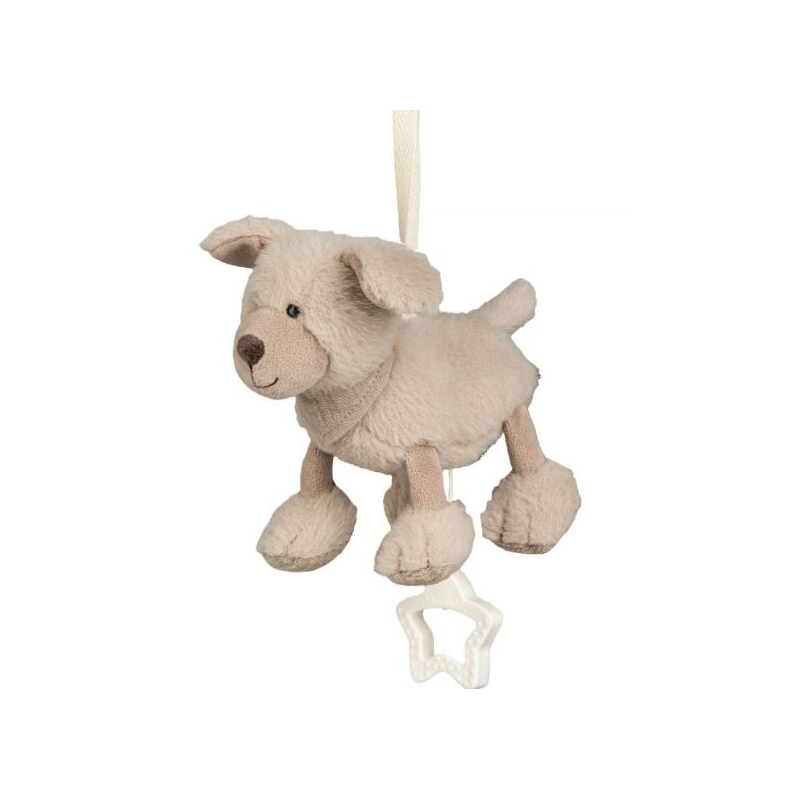 Mini peluche musicale -  Chien beige