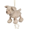 Mini peluche musicale -  Chien beige
