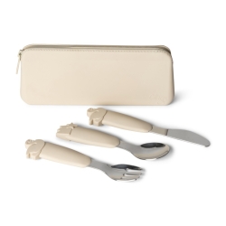 Citron - Ensemble de couverts en silicone avec pochette ballerine