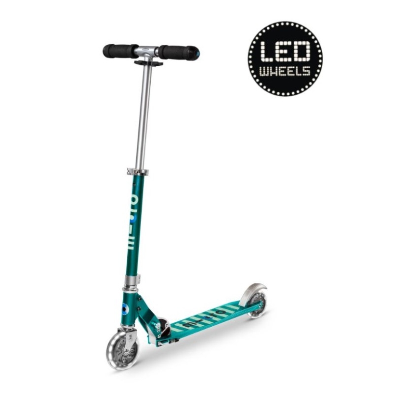 Trottinette Micro Sprite led - Rayures pétrole