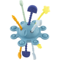 Hochet lune sensorielle bleue