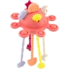 Hochet lune sensorielle rouge brique