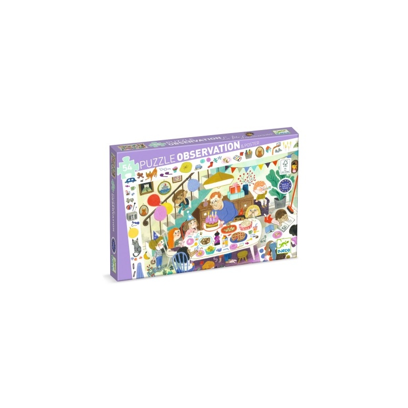 Puzzle observation 54 pièces - La fête d'anniversaire