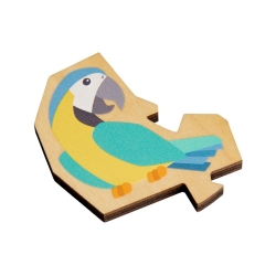 PROMO Puzzle en bois 2 en 1 - Perroquet