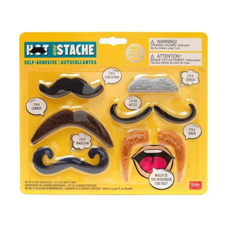 Moustaches autocollantes - Set de 6