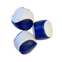 Balles de jonglerie 3 pièces - Bleu/blanc