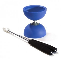 Set de diabolo bleu avec baguettes alu