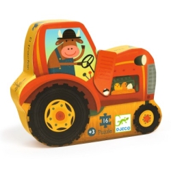 Puzzle silhouette 16 pièces - Le tracteur