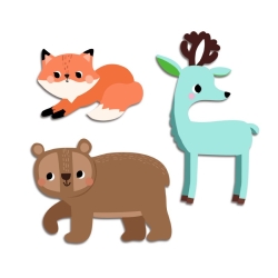 62 gommettes pour les petits - Animaux de la forêt