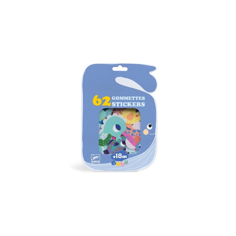 62 gommettes pour les petits - Animaux de la mer